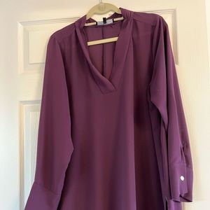 Eloquii long sleeve tunic purple size 18
